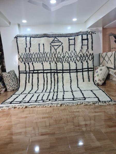 White Daud Marokkaans handgemaakt tapijt